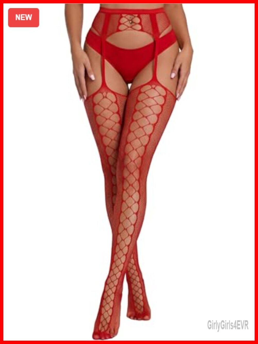 Plus Size Fishnet Suspender Pantyhose Thigh High Stockings